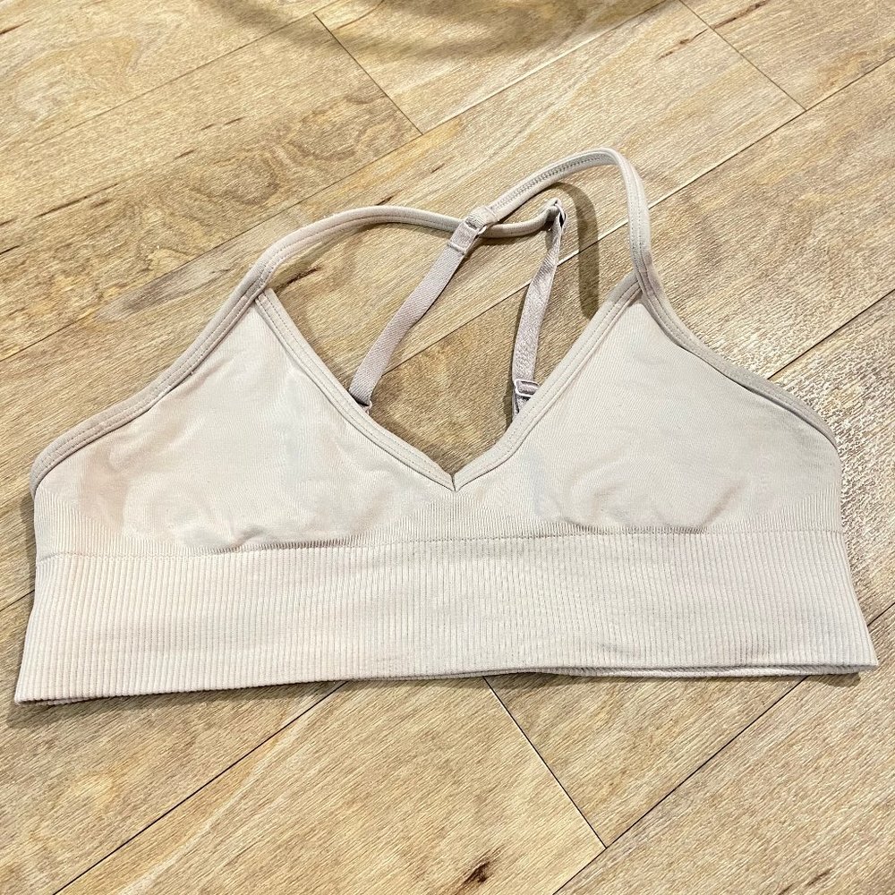 lululemon ebb to street sports bra - off white